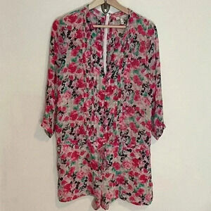 Joie Floral Silk Romper